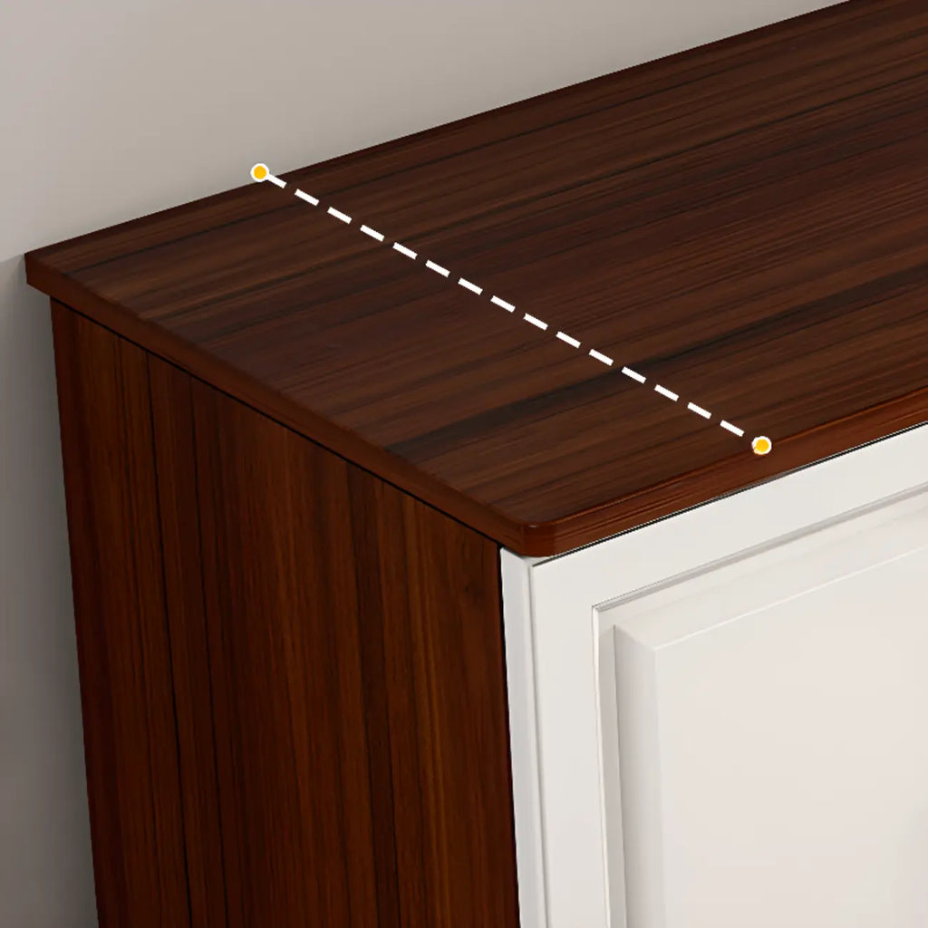 Meuble TV moderne blanc en bois avec rangement et gestion des câbles