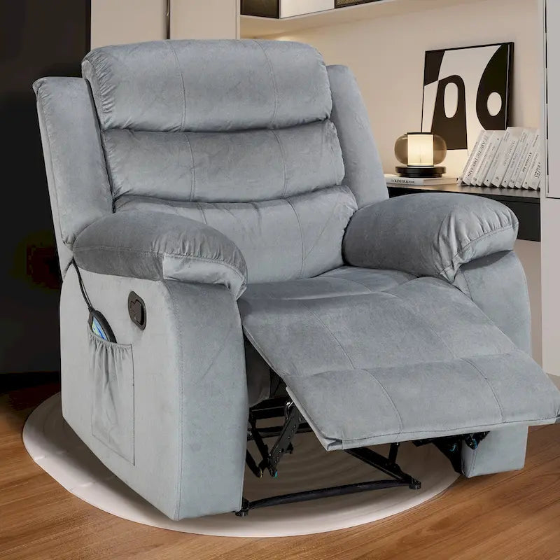 Fauteuil inclinable moelleux avec fonctions massage et chaleur