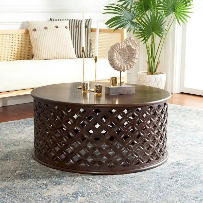 Table basse ronde Antkea SAFAVIEH - 35 L x 35 P x 16 H - 35Lx35Px16H