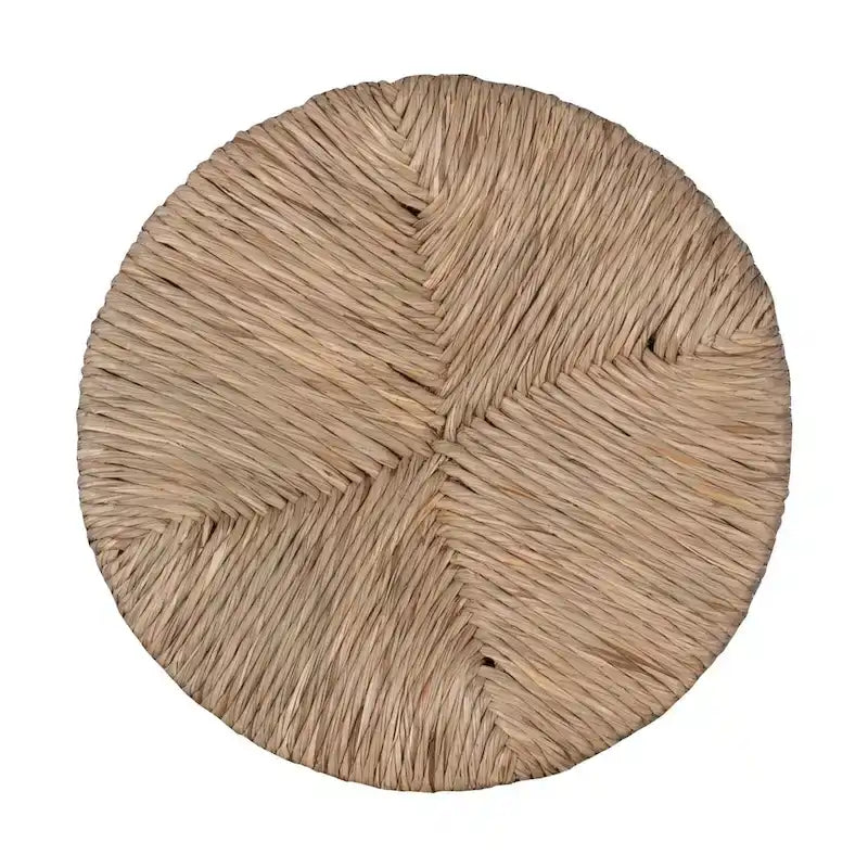 Tabouret de comptoir pivotant sans dossier Maya avec assise en jonc de mer