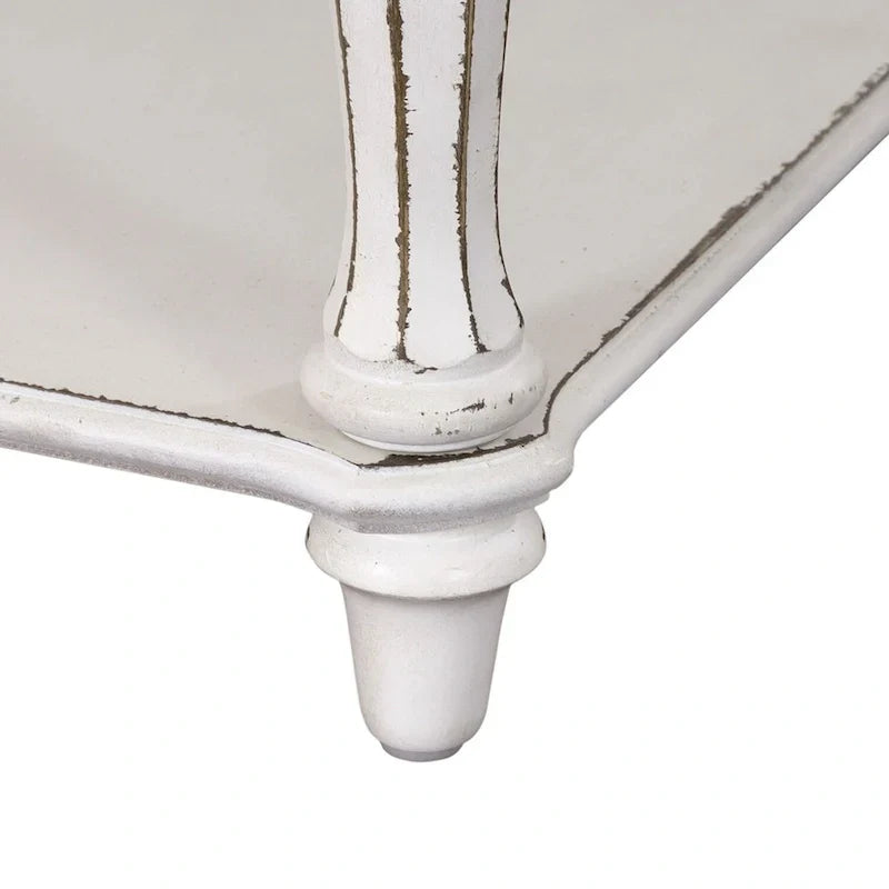 Table de chevet à pieds blancs antiques Magnolia Manor