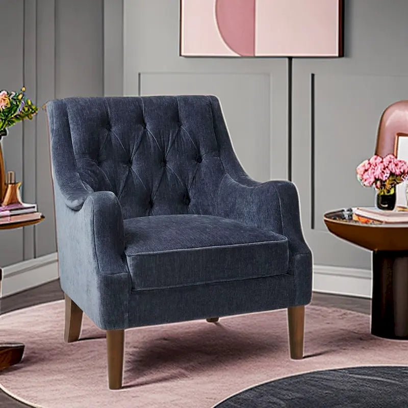 Fauteuil d'appoint capitonné moderne