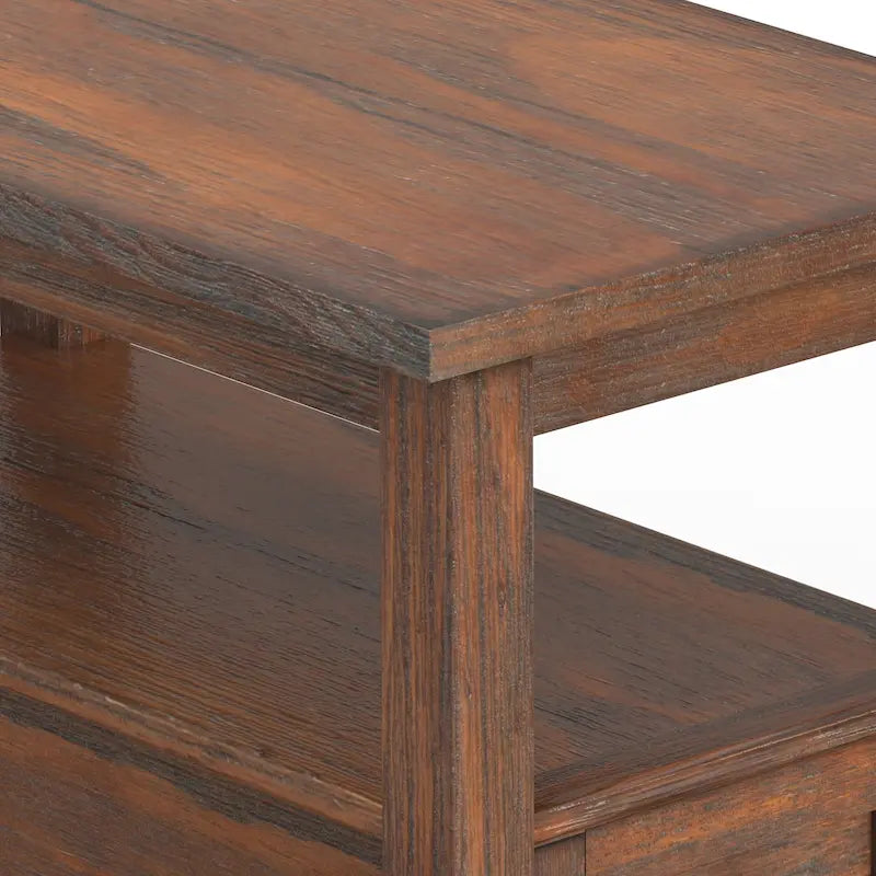WYNDENHALL Norfolk Table d'appoint étroite de style transitionnel rectangulaire en bois massif, 35,5 cm de large – 35,5 cm de large