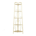 Étagère de Boulanger Pliable Haute à 5 Niveaux en Métal Décoratif pour Intérieur/Extérieur - Or ou Blanc - Roche River Decor
