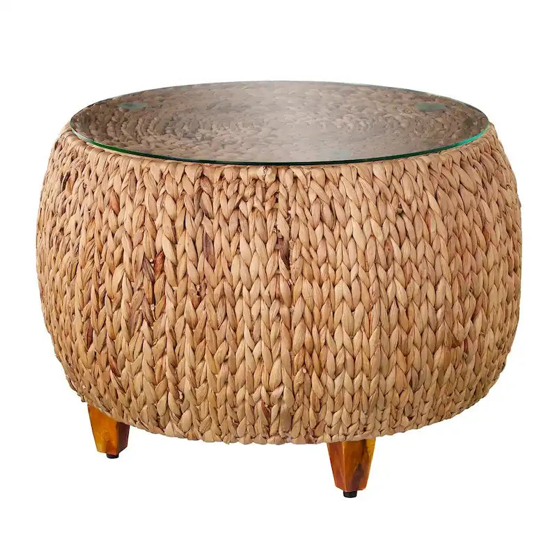 Table basse ronde Terraza en jacinthe d'eau de SEI Furniture