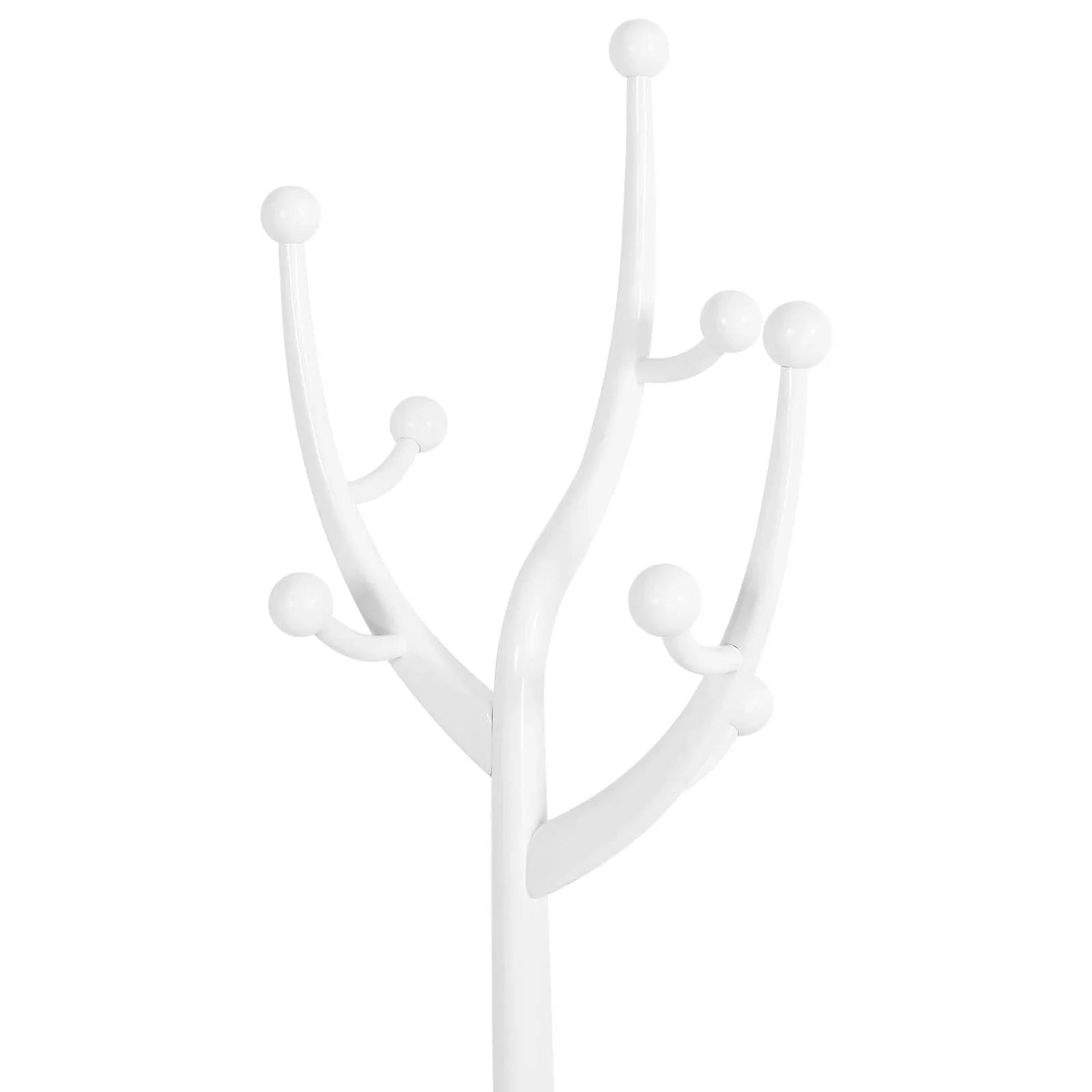 Porte-manteau sur pied en bois d'hévéa à motif de branches d'arbre avec 8 crochets - 24,5 l x 70,87 h