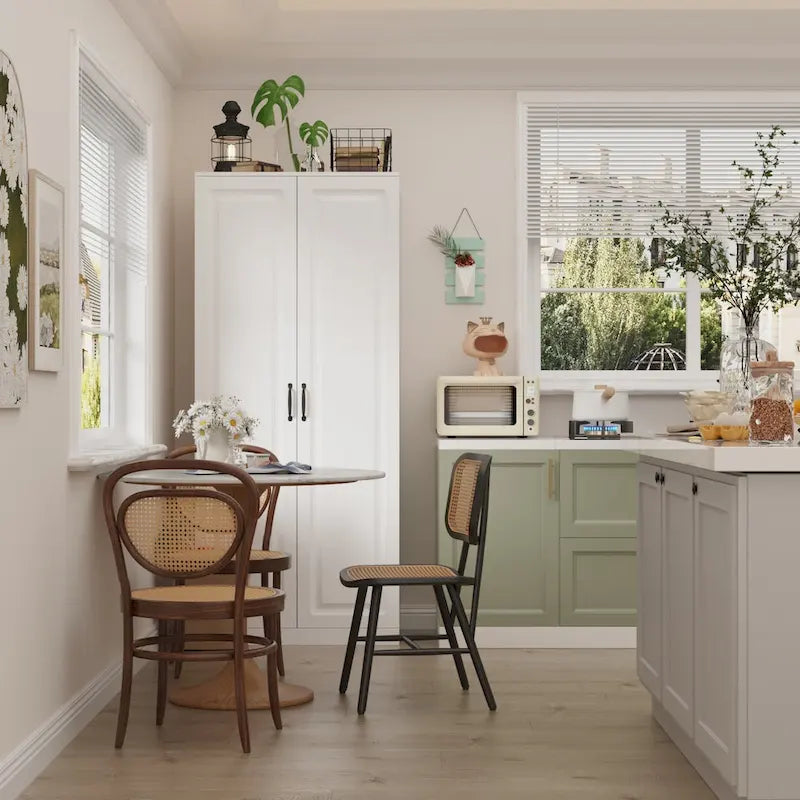 Organisateur de cuisine polyvalent : Meuble compact de 80 cm avec rangement intelligent