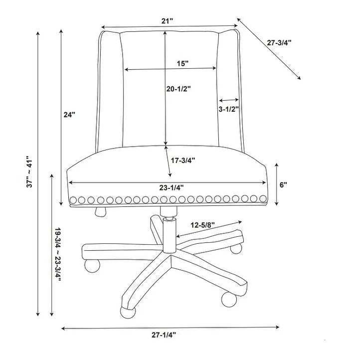 Chaise de bureau pivotante Violet