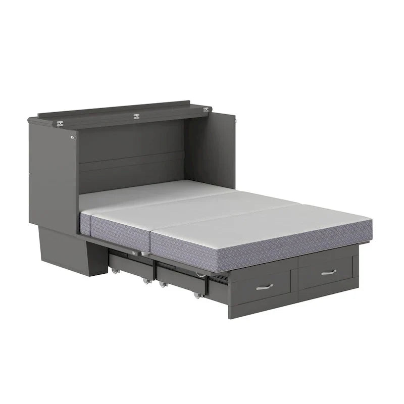 Lit escamotable Monroe Full Murphy avec matelas en mousse à mémoire de forme 6 po