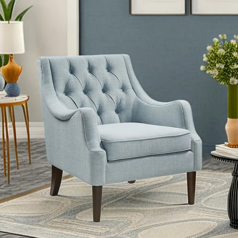 Fauteuil d'appoint capitonné moderne