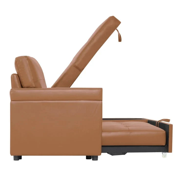 Canapé d'angle réversible avec lit gigogne, méridienne de rangement, pieds durables,