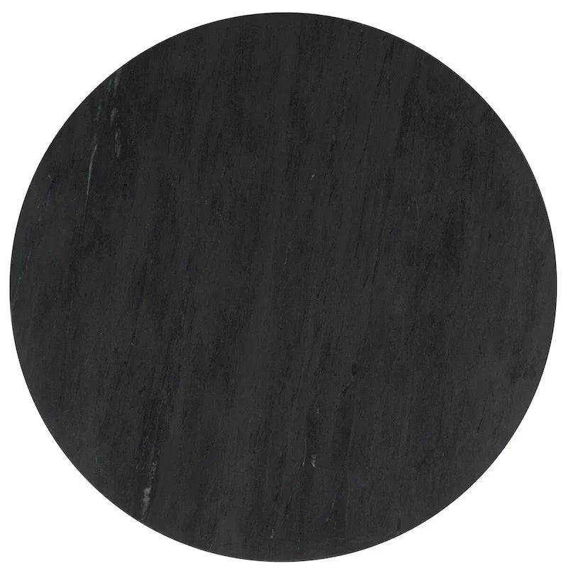 Table d'appoint ronde haute en marbre SAFAVIEH Couture Ghicu - 56 cm L x 53 cm P x 61 cm H - 21Wx21Dx24H