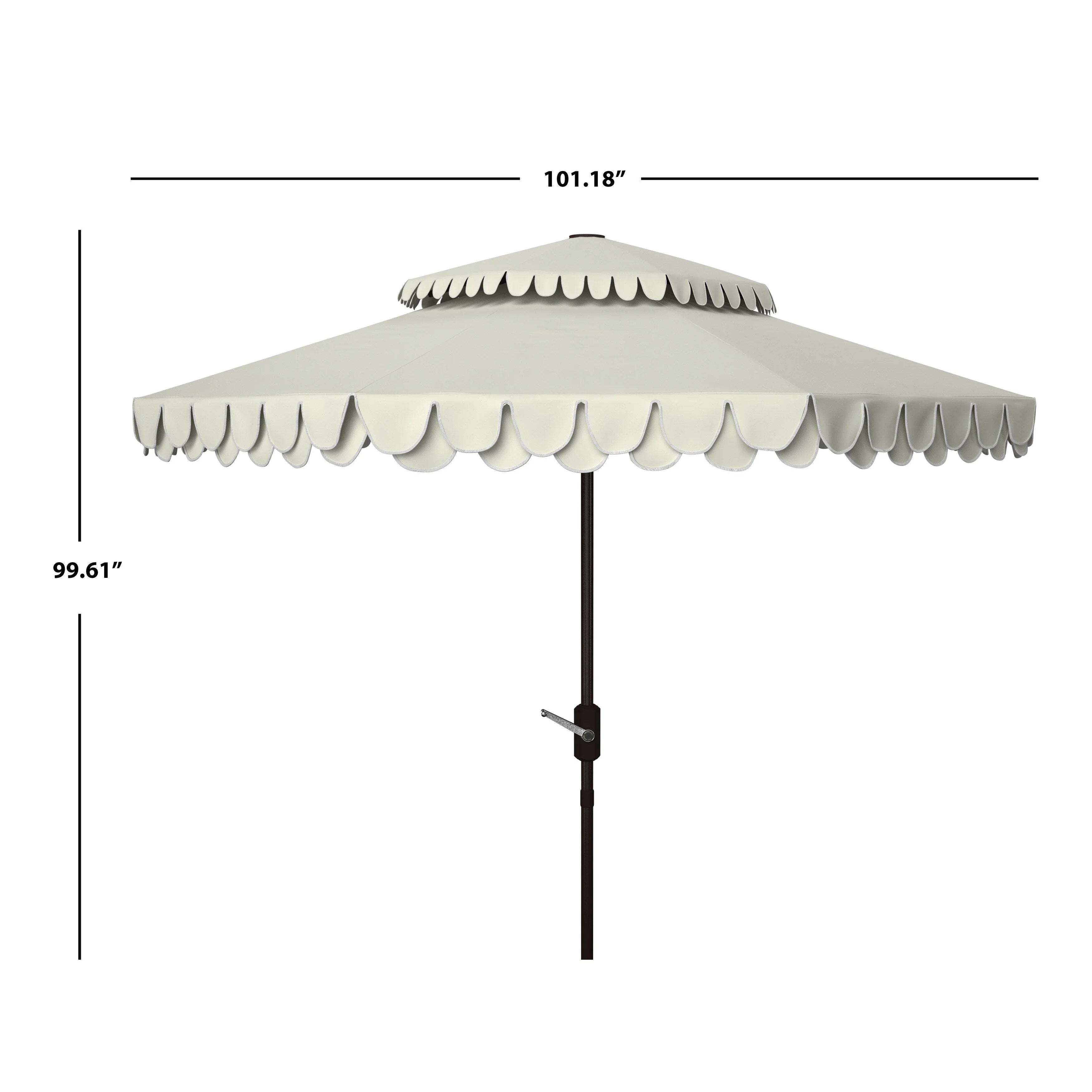 Parasol double-toit d'extérieur Kjerstin Valance 2,74 m