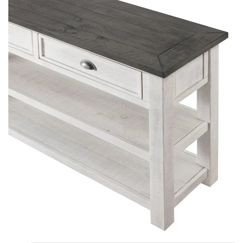 The Gray Barn Downington Table console de canapé à 2 tiroirs en bois massif