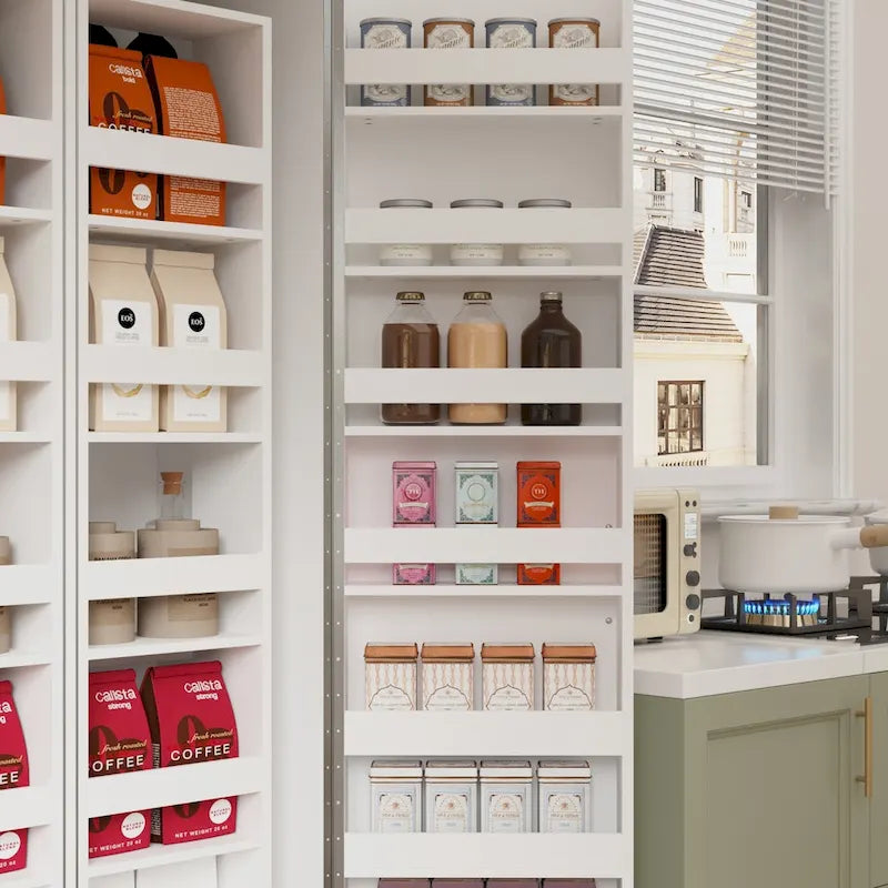 Organisateur de cuisine polyvalent : Meuble compact de 80 cm avec rangement intelligent