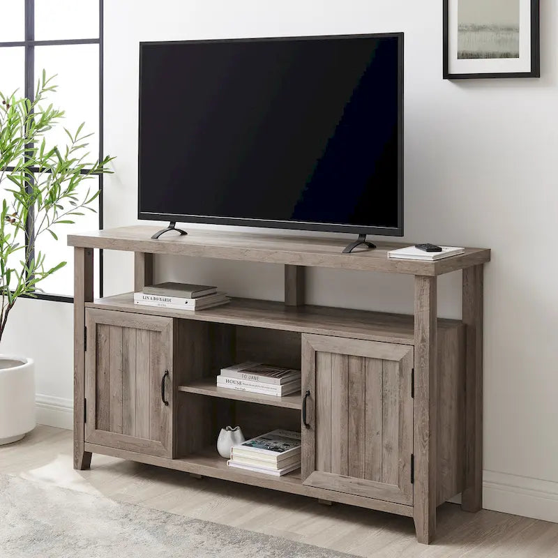 Meuble TV haut Middlebrook 58 po à porte rainurée