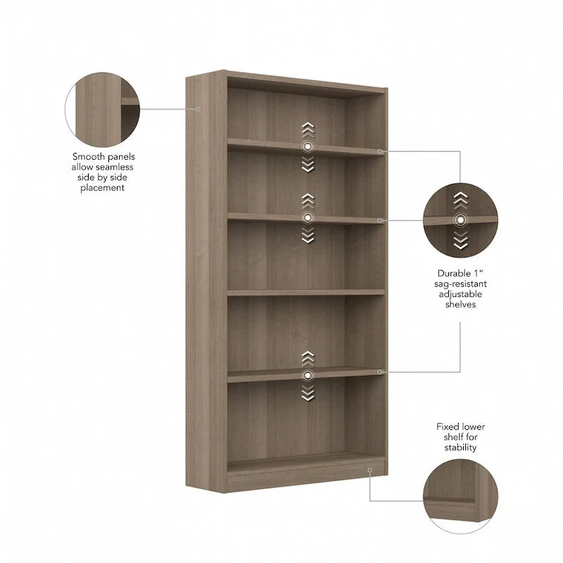 Bibliothèque haute à 5 étagères Universal de Bush Furniture