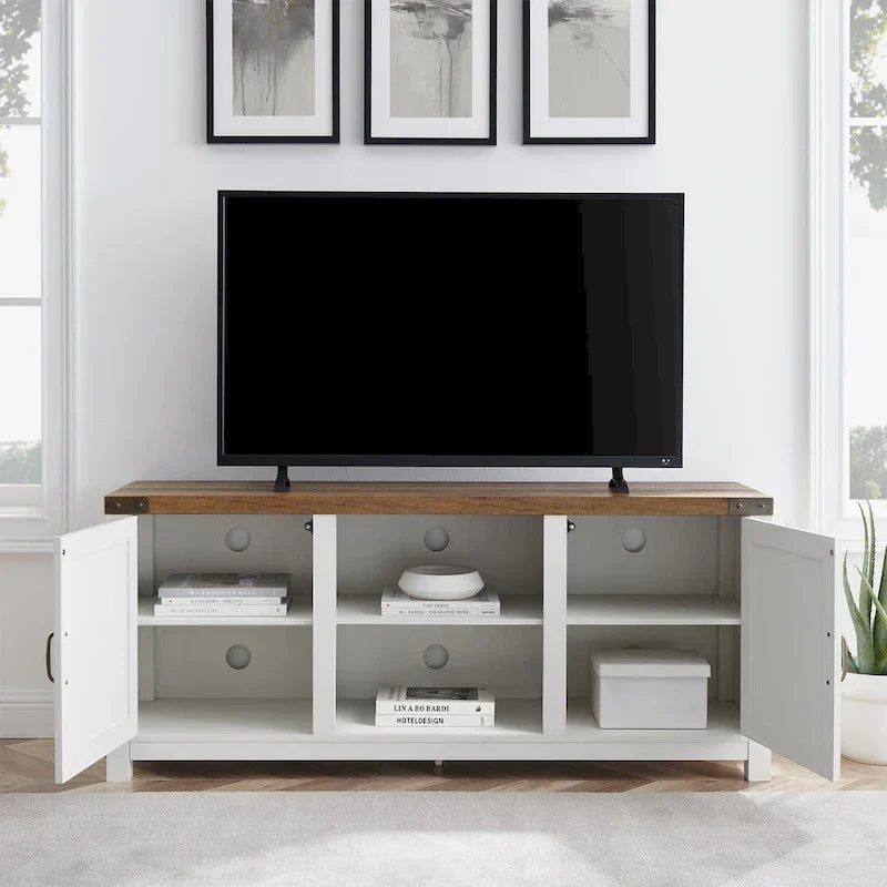 Meuble TV avec porte de grange Middlebrook Firebranch 58 pouces