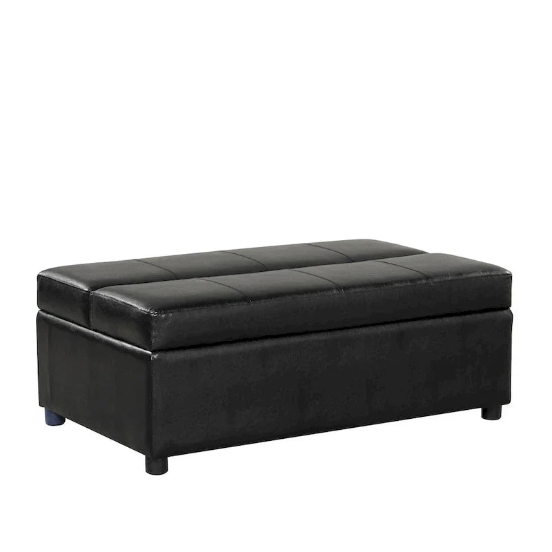 Lit d'appoint pliable ottoman convertible Twin Size avec matelas, canapé-lit rembourré en PU