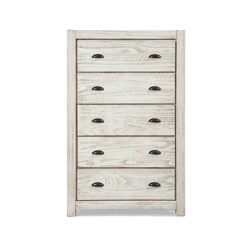 Commode 5 tiroirs en bois massif Montauk Grain Wood Furniture