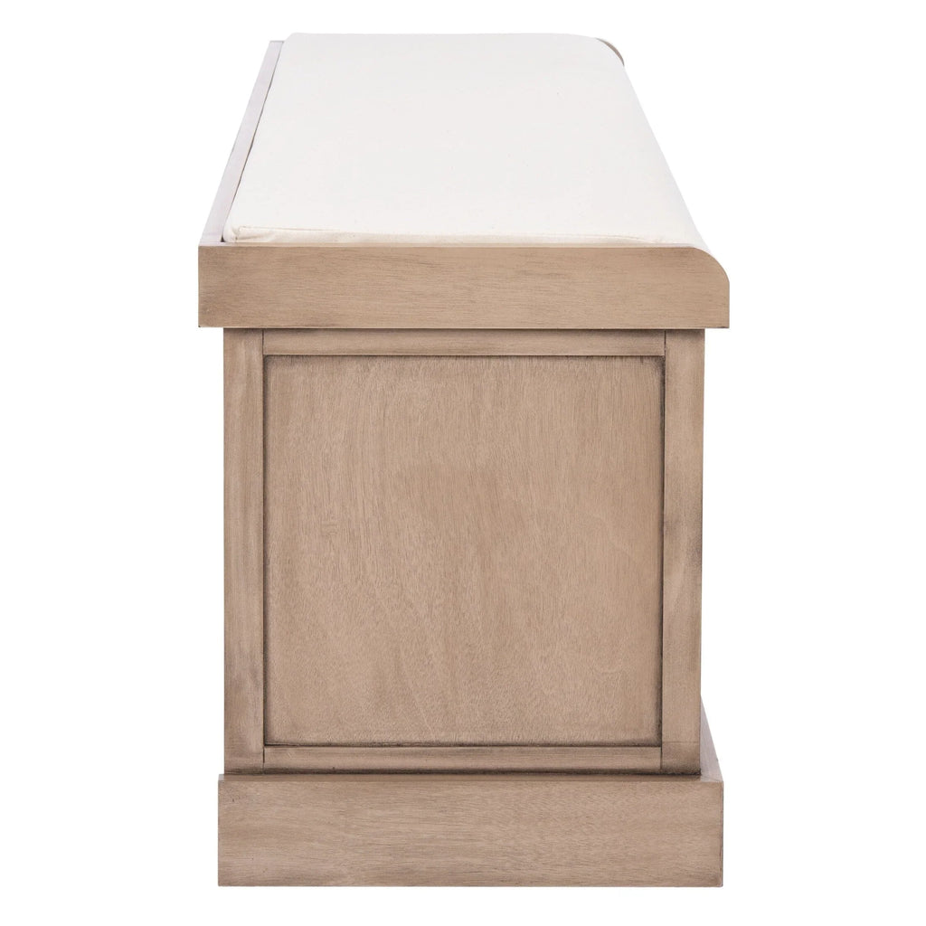 Banc de rangement SAFAVIEH Fiorello 3 tiroirs avec coussin - 47,3 L x 15 P x 19 H - 47Lx15Px19H
