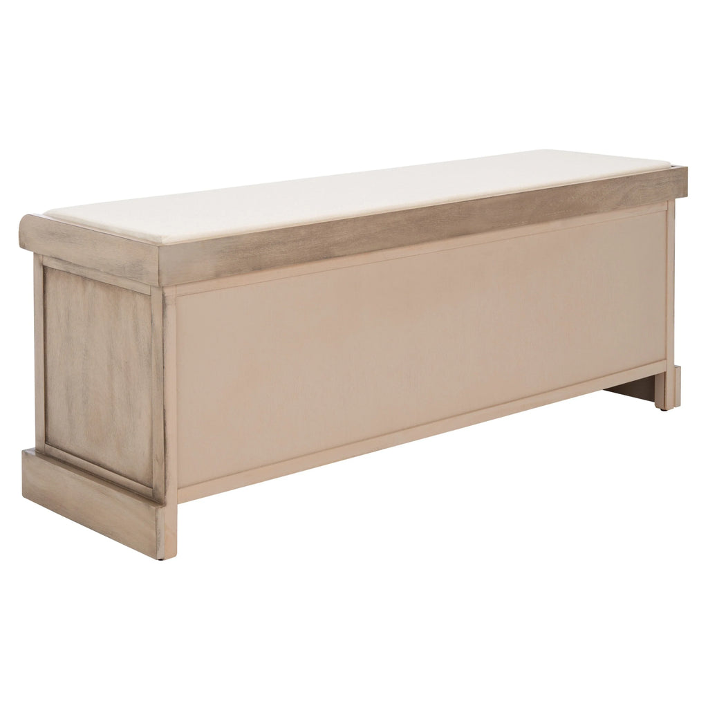 Banc de rangement SAFAVIEH Fiorello 3 tiroirs avec coussin - 47,3 L x 15 P x 19 H - 47Lx15Px19H