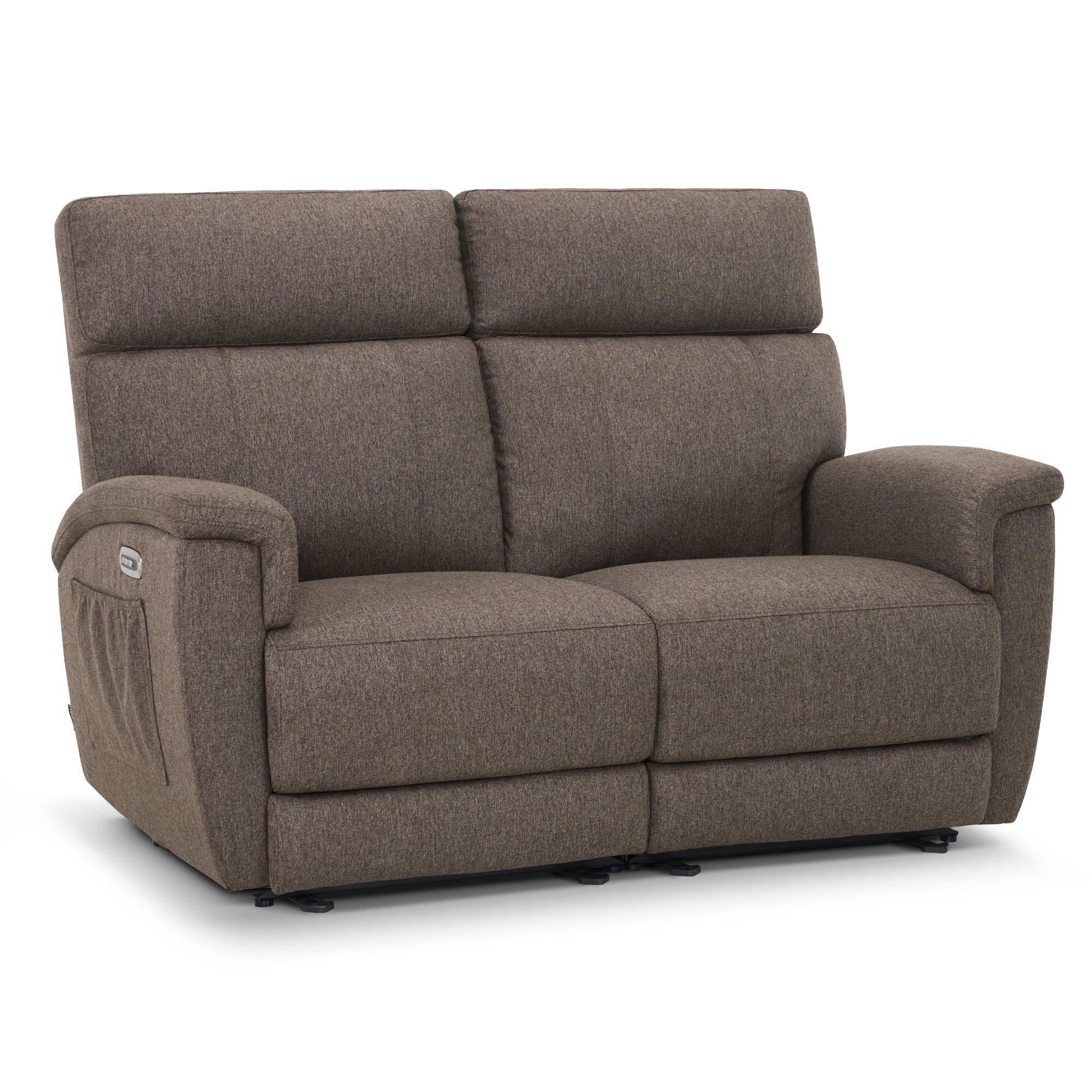 Canapé inclinable électrique MCombo 60,2 po avec massage et double chauffage, appuie-tête réglable, ports USB et Type C, tissu