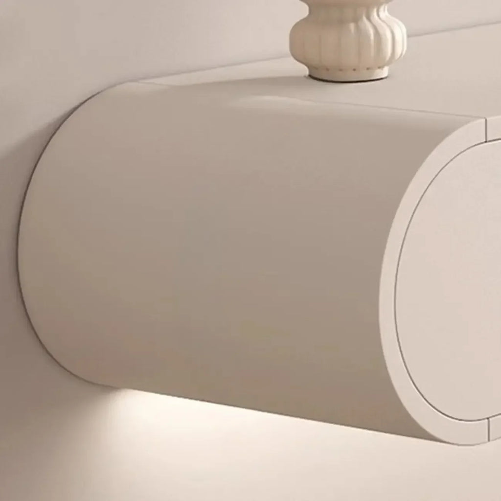 Meuble TV flottant en bois blanc avec rangement pour le salon