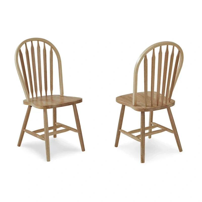 Chaise de salle à manger Windsor Arrowback en bois massif
