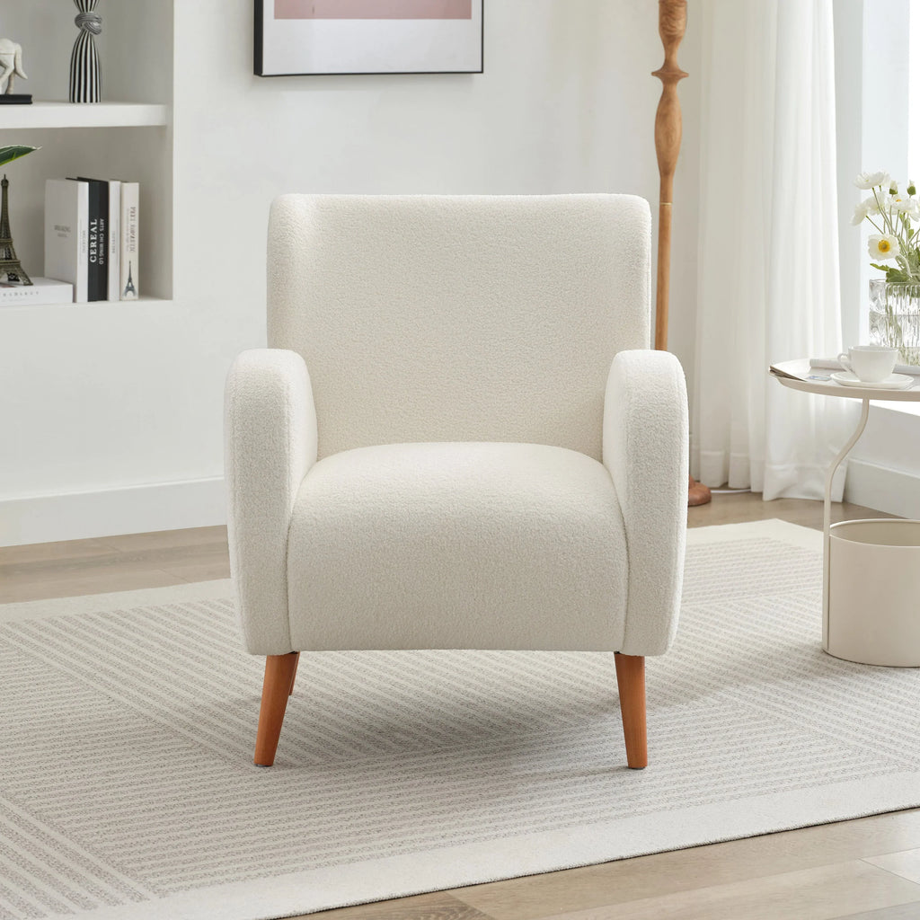 Fauteuil club capitonné moderne avec accoudoirs, canapé simple
