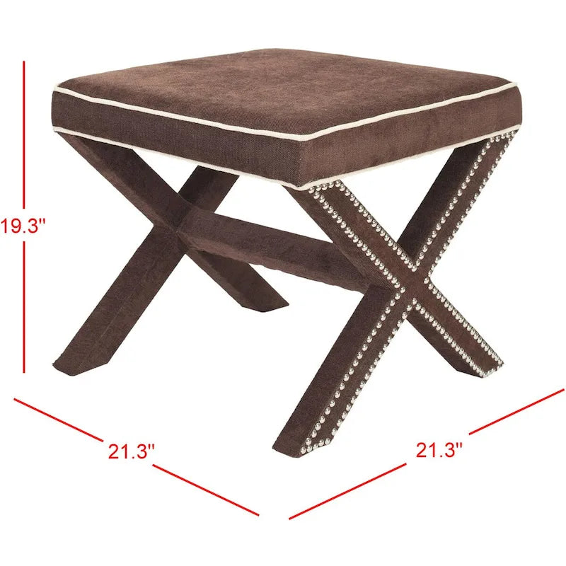SAFAVIEH Shavonne Ottoman banc en X
