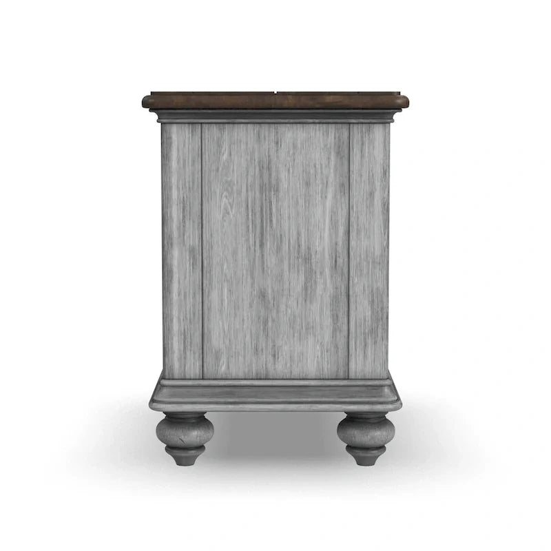 Table d'appoint Plymouth marron en bois par Flexsteel - 16 x 23 x 23