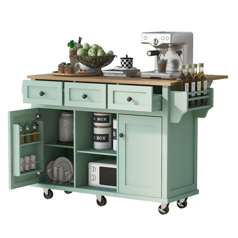 Desserte de cuisine roulante avec rangement