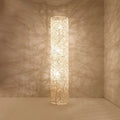Lampadaire LED en rotin à brancher pour salon