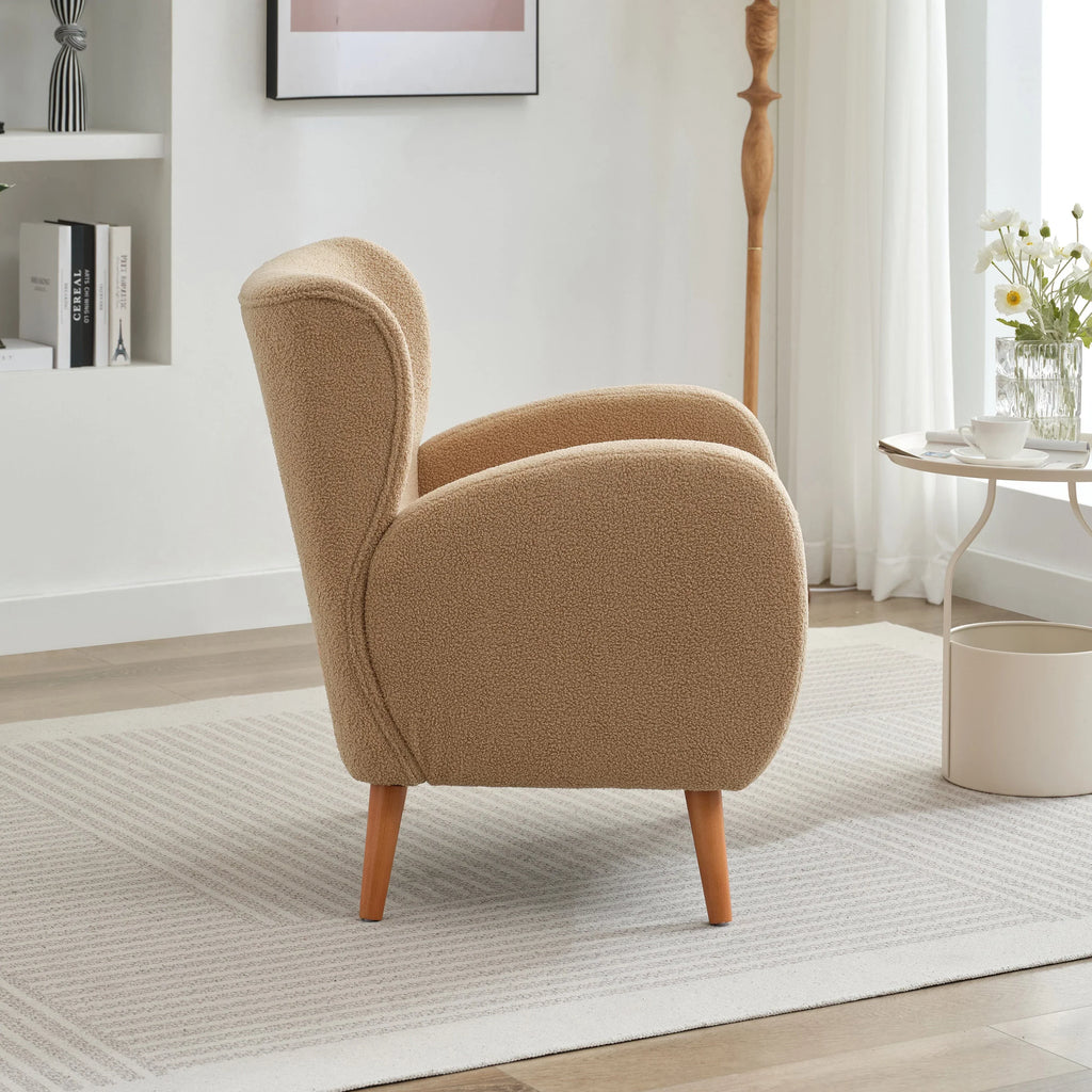 Fauteuil club capitonné moderne avec accoudoirs, canapé simple
