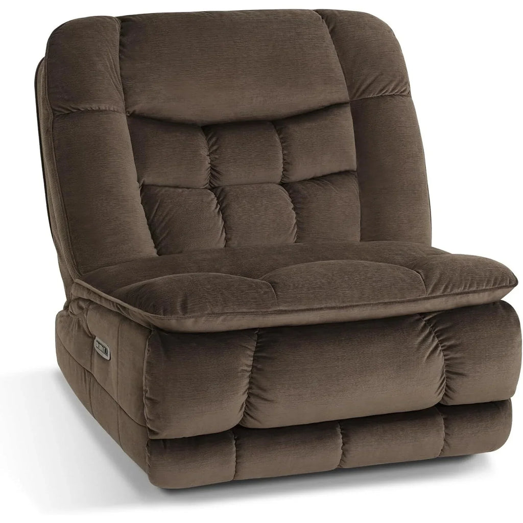 MCombo Fauteuil inclinable électrique sans accoudoirs surdimensionné à double moteur, inclinable Zeroarms parfait pour le salon en tissu PR607