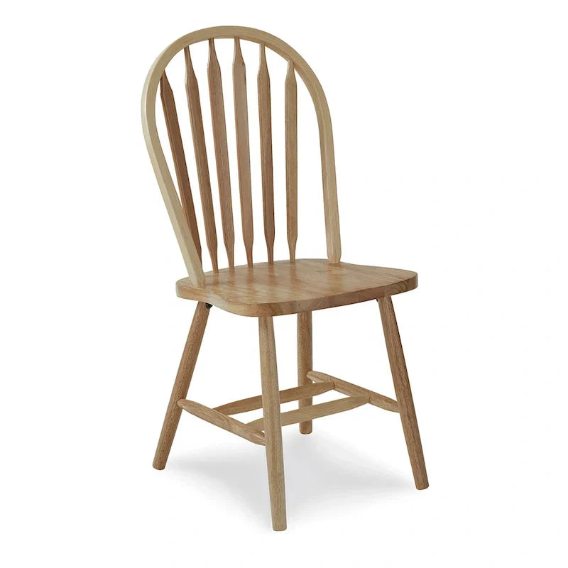 Chaise de salle à manger Windsor Arrowback en bois massif