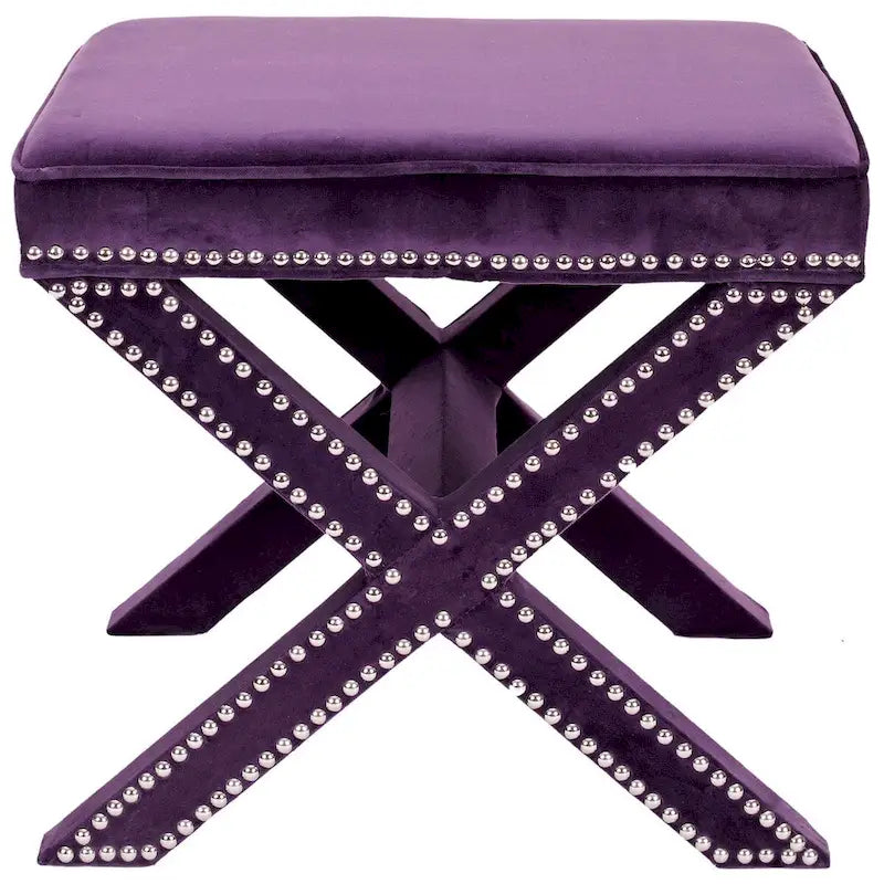 SAFAVIEH Shavonne Ottoman banc en X