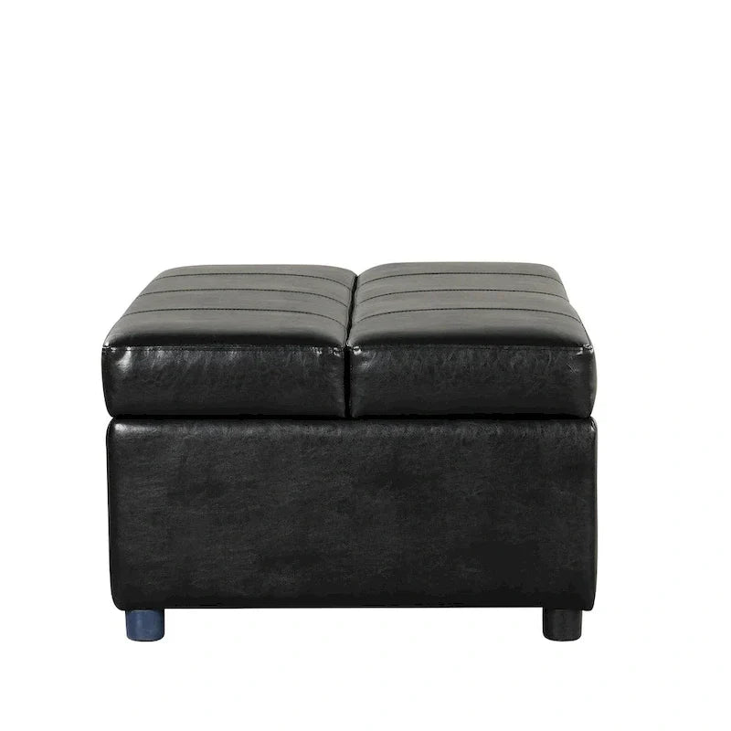 Lit d'appoint pliable ottoman convertible Twin Size avec matelas, canapé-lit rembourré en PU