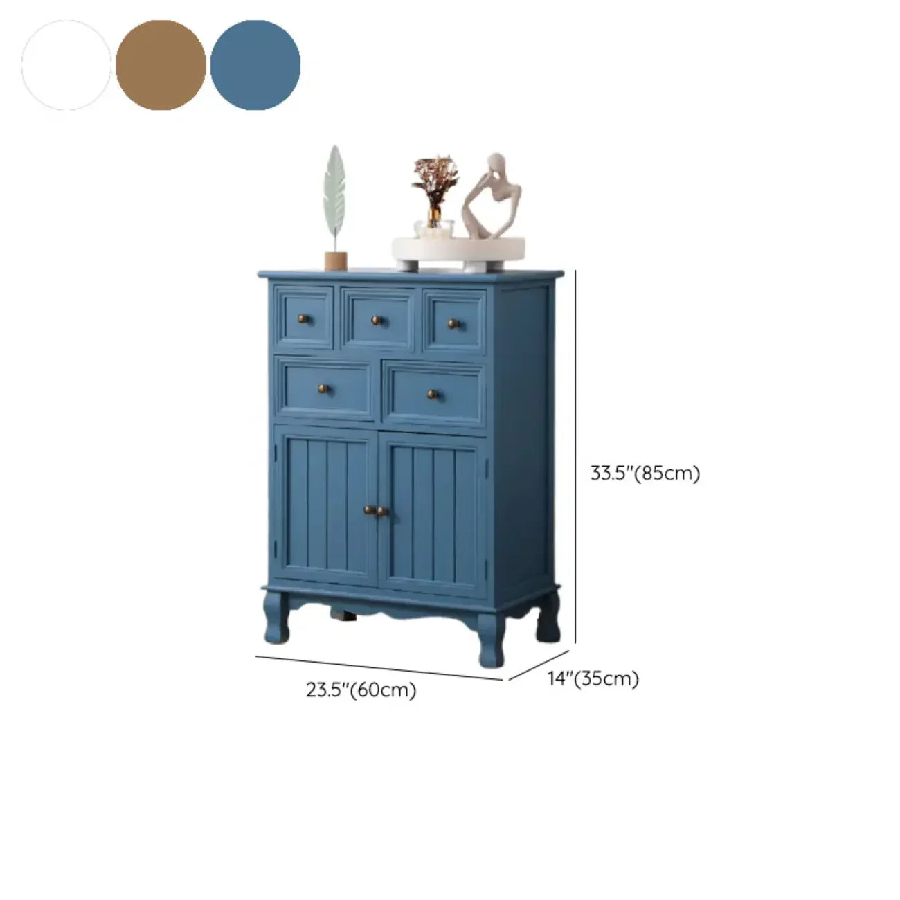 Meuble d'appoint rustique en bois marron pour salon