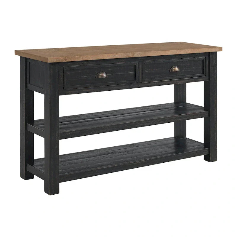 The Gray Barn Downington Table console de canapé à 2 tiroirs en bois massif